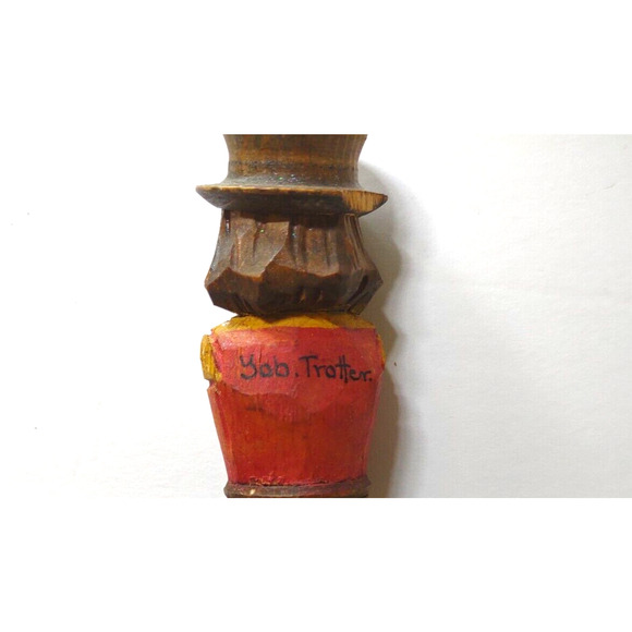 ANRI Job Trotter Charles Dickens Bottle Stopper Barware Italy Cork Vintage Wood